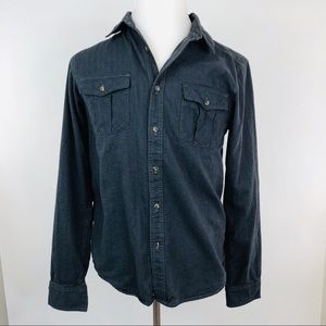 The North Face Charcoal Gray Flannel Shirt Button